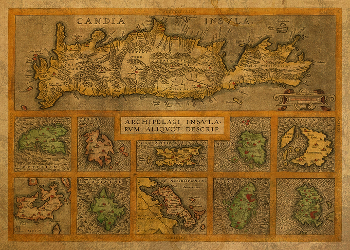 Vintage Map of Crete