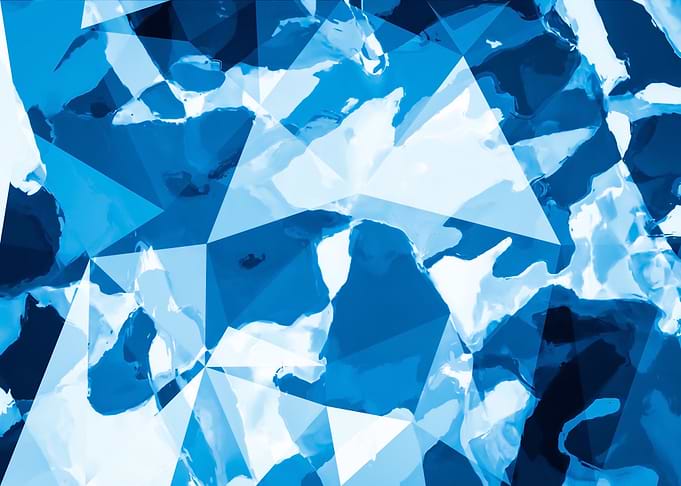 blue geometric triangle