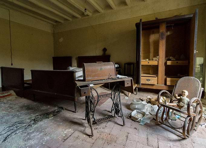Vintage and abandoned room
