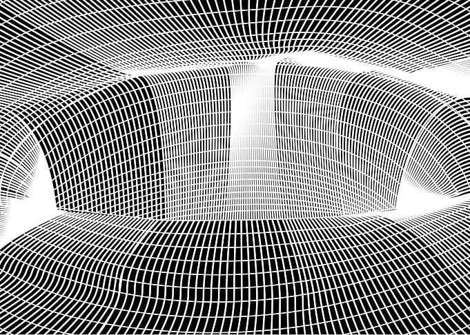 black and white mesh hole