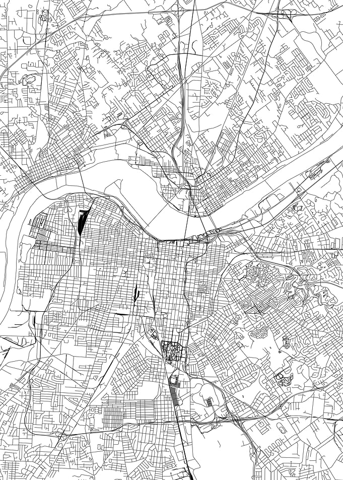 Louisville White Map