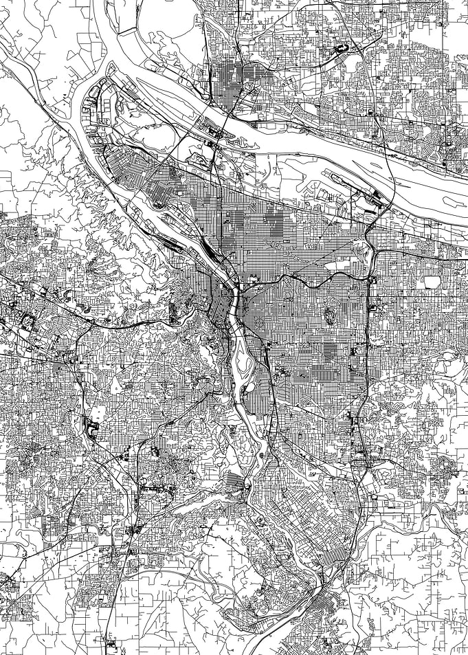 Portland White Map