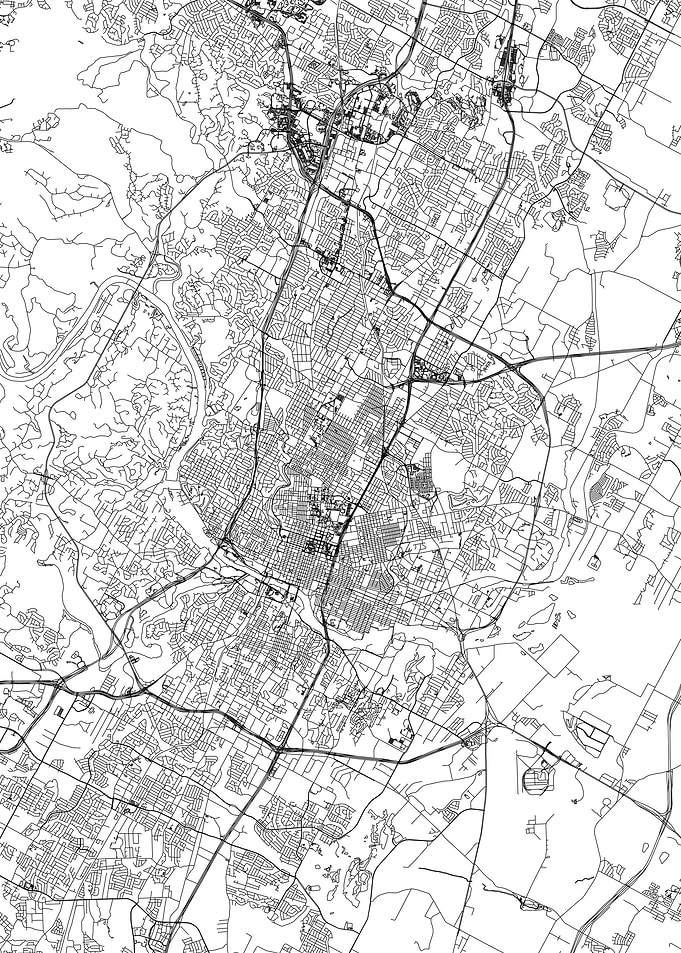 Austin White Map