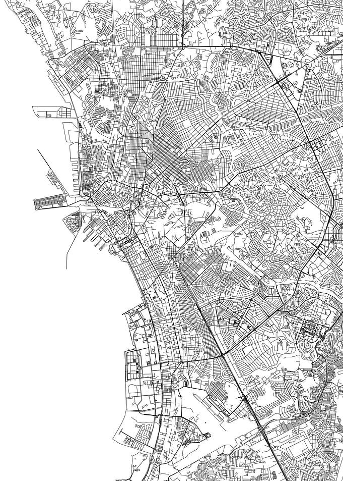 Manila White Map