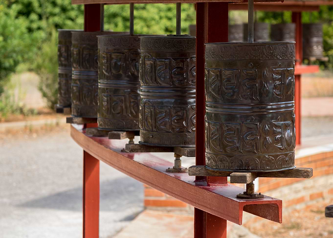 Near the Buddha temple