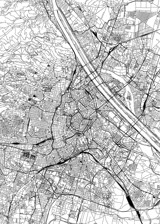 Vienna White Map