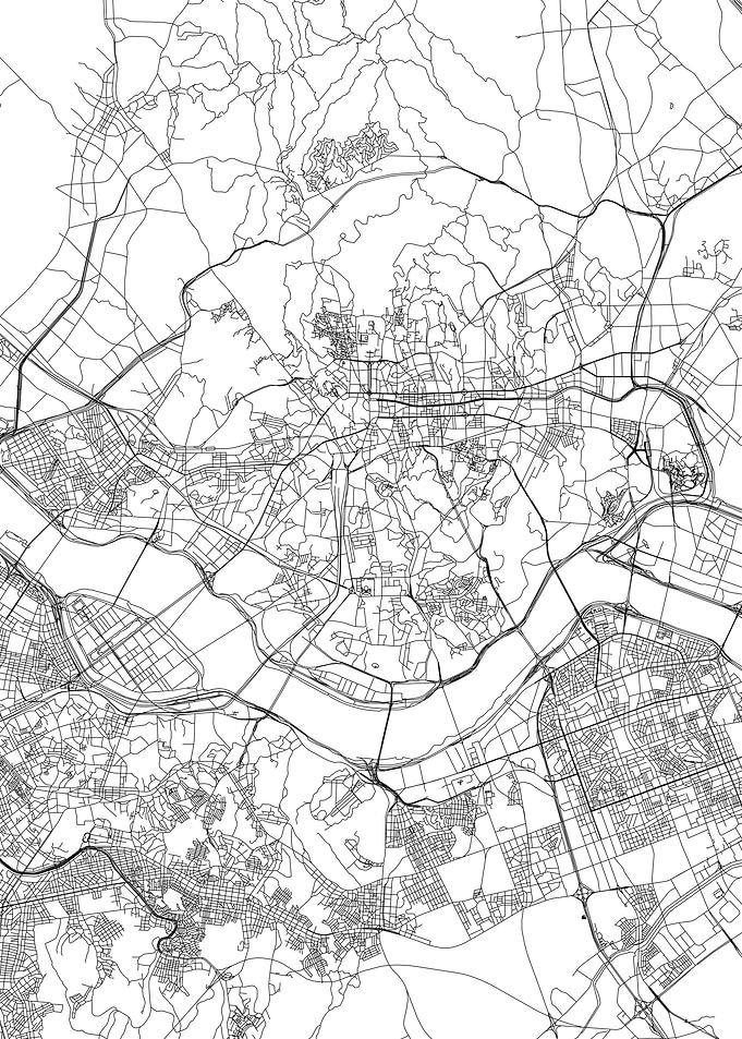 Seoul White Map