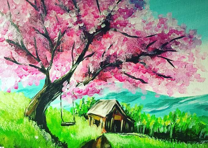 PINK TREE PAINTING