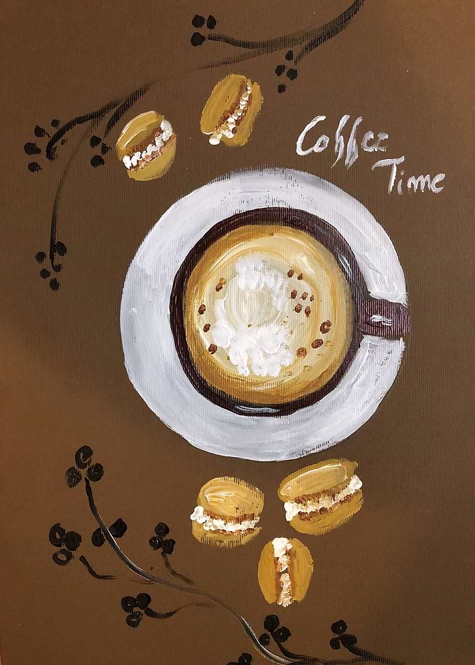 Coffe and macarons