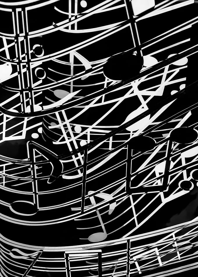 music note sign abstract