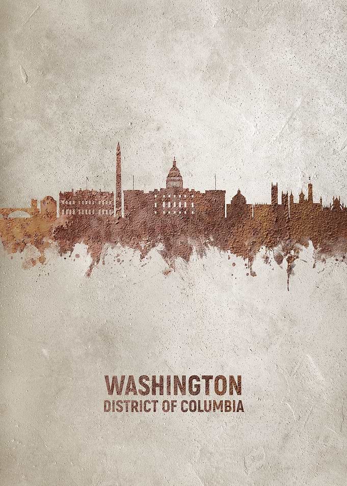Washington DC Rust Skyline