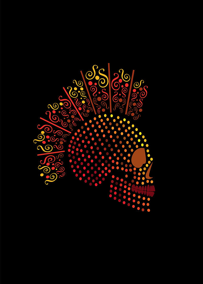 Punk skull icon neon color