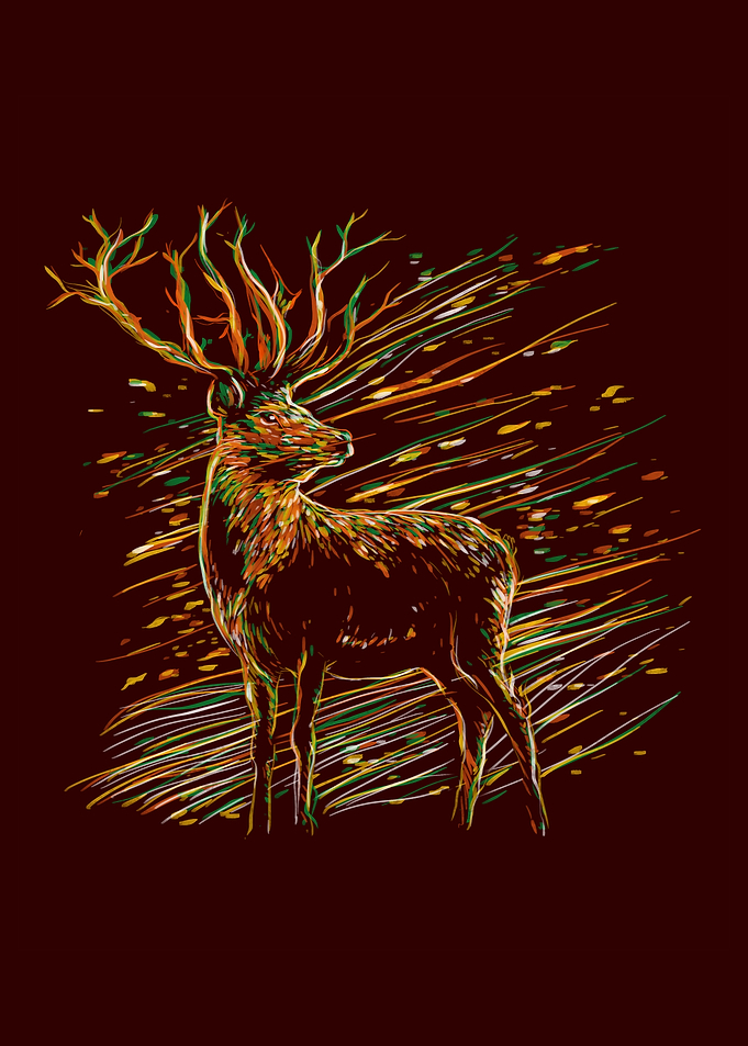 autumn deer