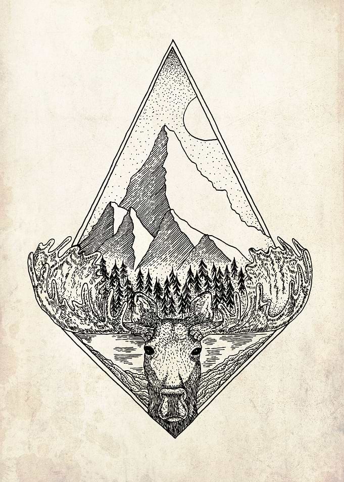 triangle deer