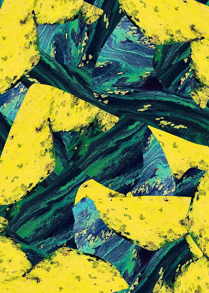 Abstract river collage