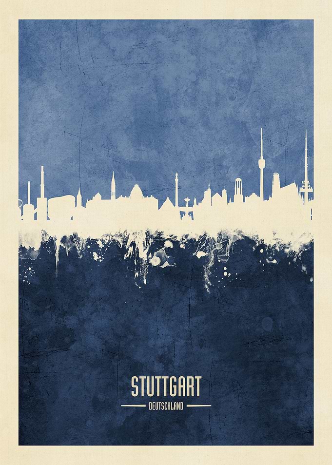 Stuttgart Germany Skyline