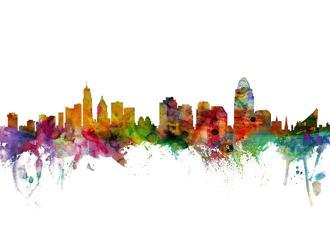 Cincinnati Ohio Skyline