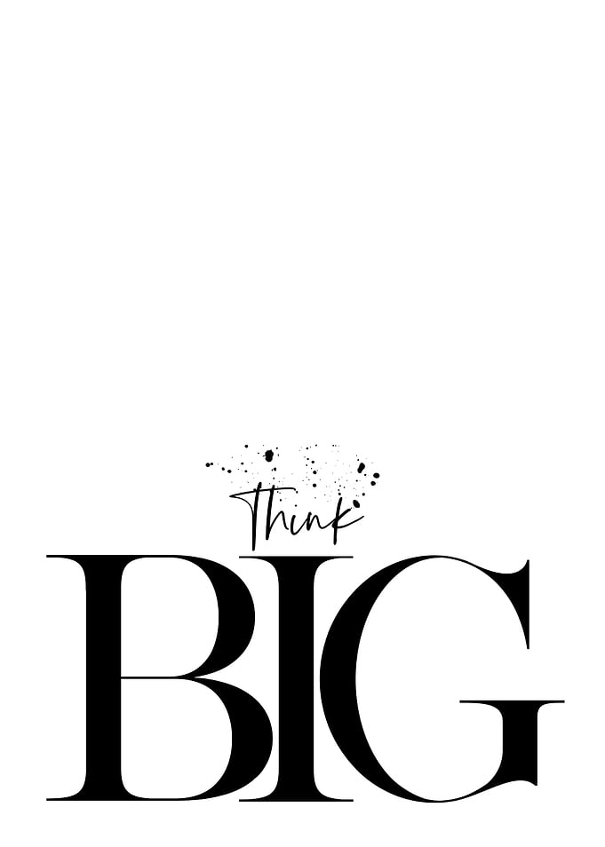 Text Art THINK BIG