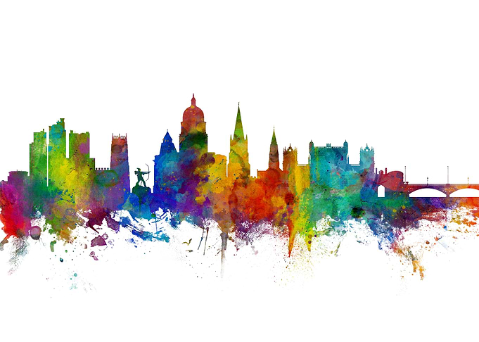 Nottingham England Skyline