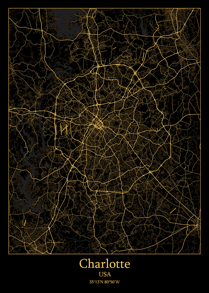 Charlotte USA map