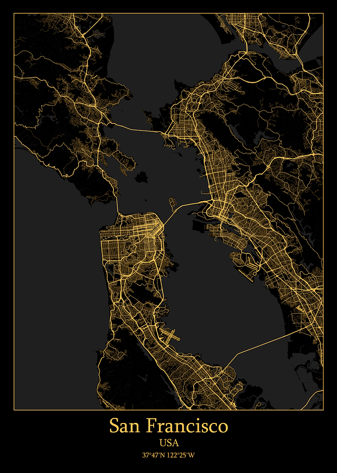 San Francisco USA map