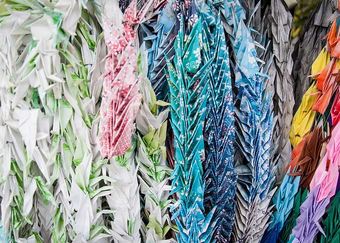 Origami cranes
