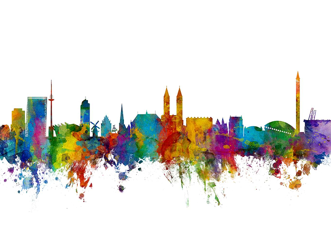 Bremen Germany Skyline
