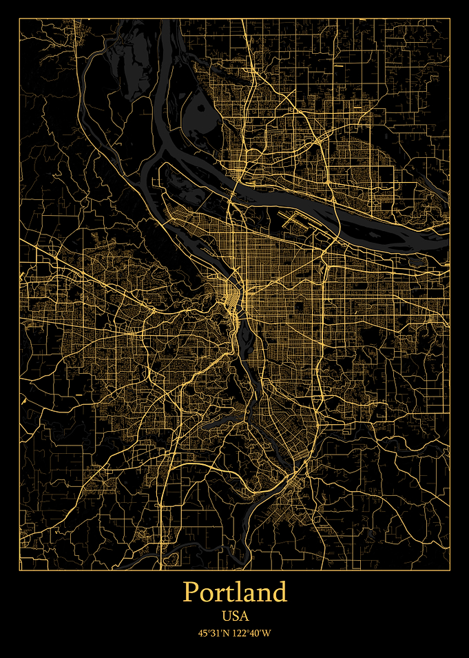 Portland USA Map