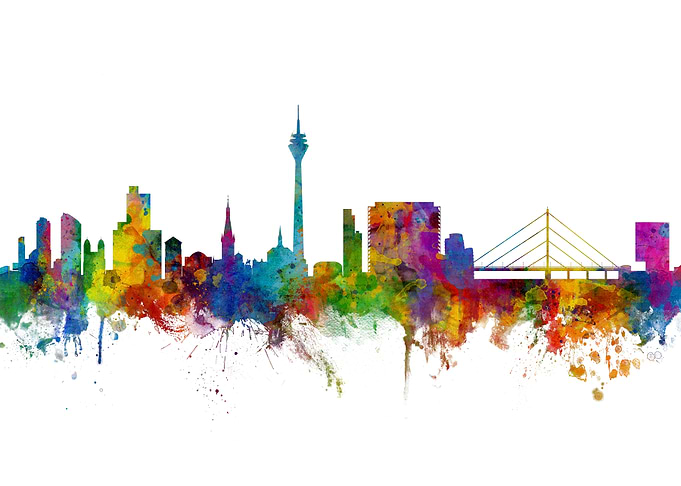 Dusseldorf Germany Skyline