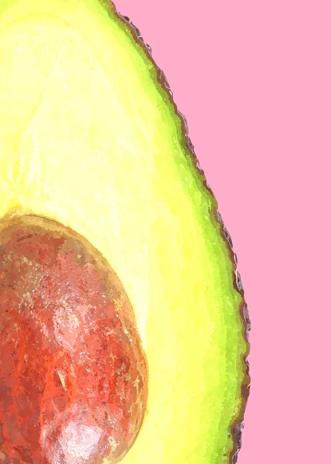 Avocado Pink Background