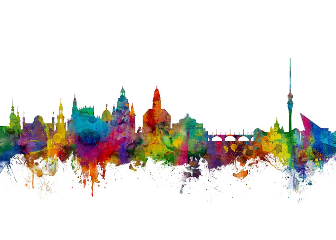 Dresden Germany Skyline