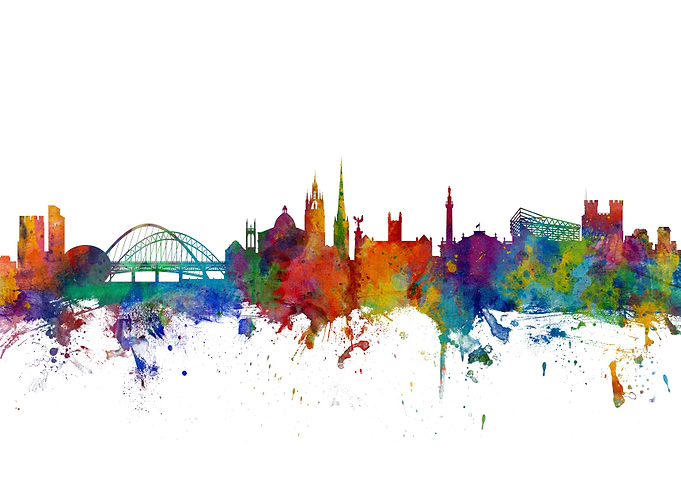 Newcastle England Skyline