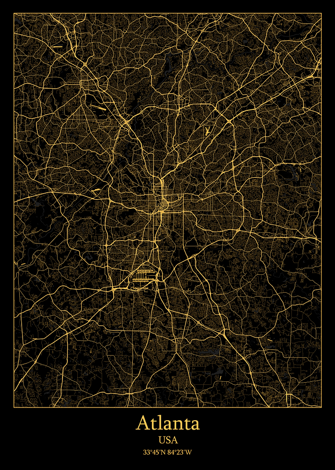 Atlanta USA map