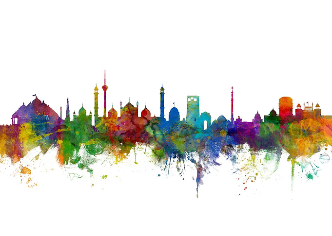 New Delhi India Skyline