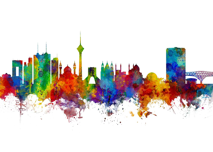 Tehran Iran Skyline