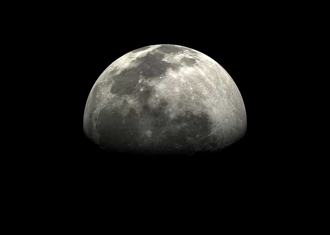 MOON VIEW FROM SPACE