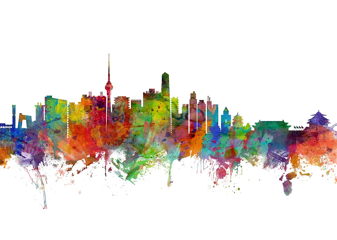 Beijing China Skyline
