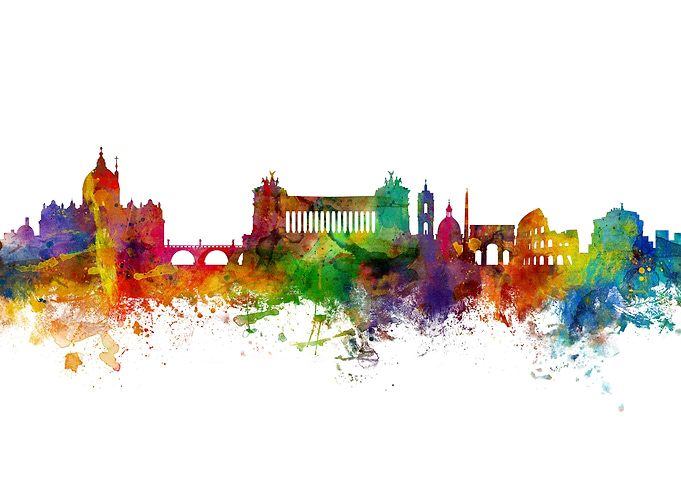 Rome Italy Skyline