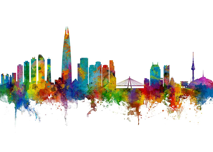 Seoul South Korea Skyline