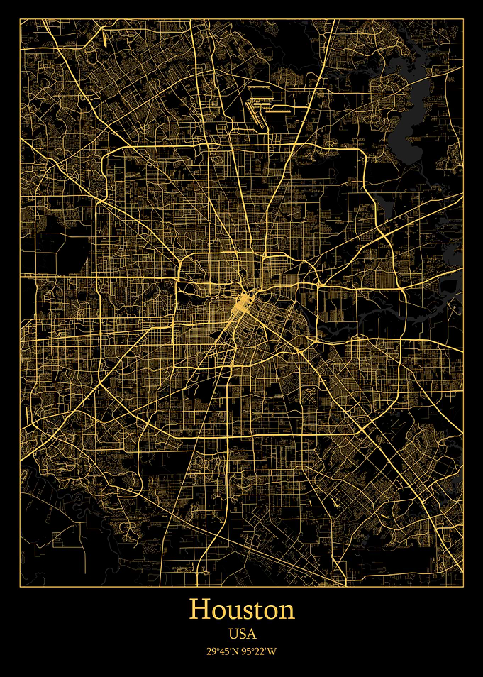 Houston map USA