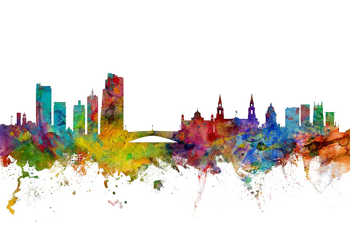 Leeds England Skyline