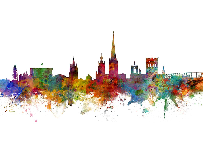 Norwich England Skyline