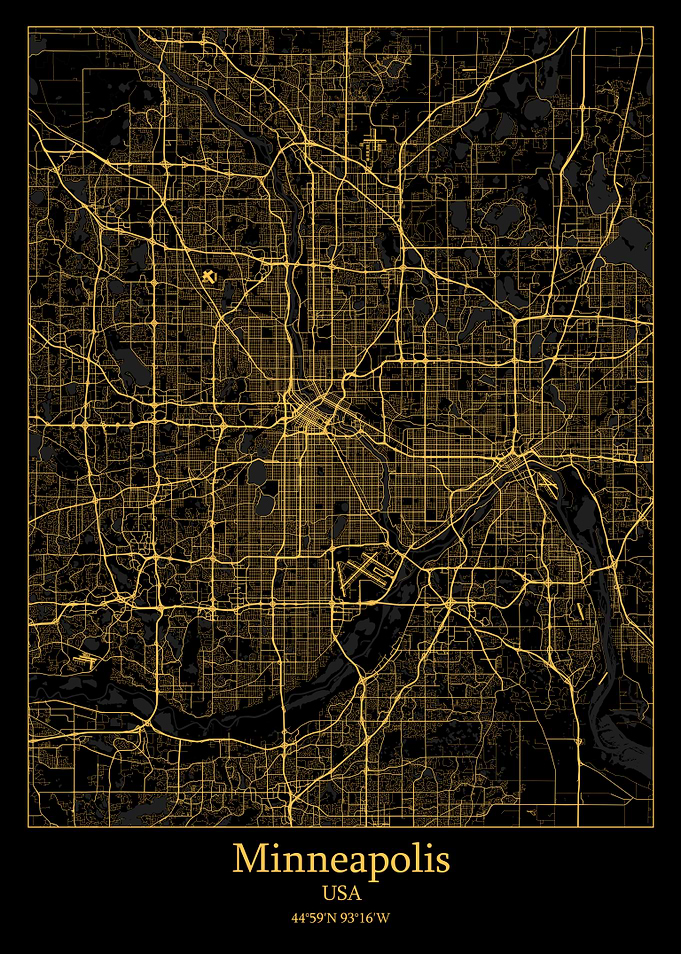 Minneapolis map USA