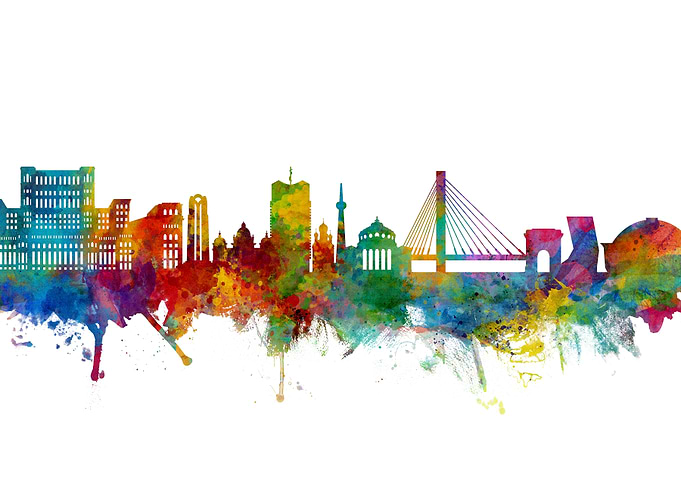 Bucharest Romania Skyline