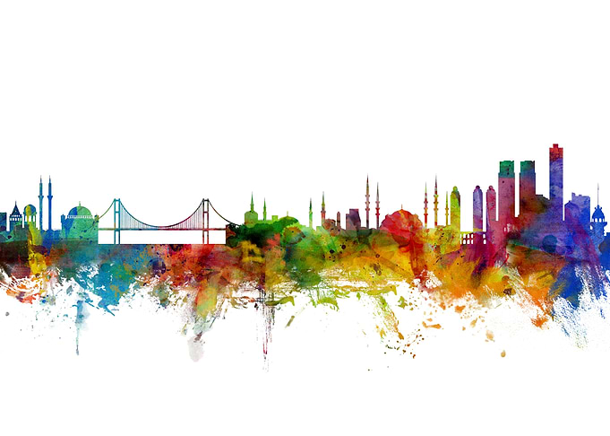 Istanbul Turkey Skyline