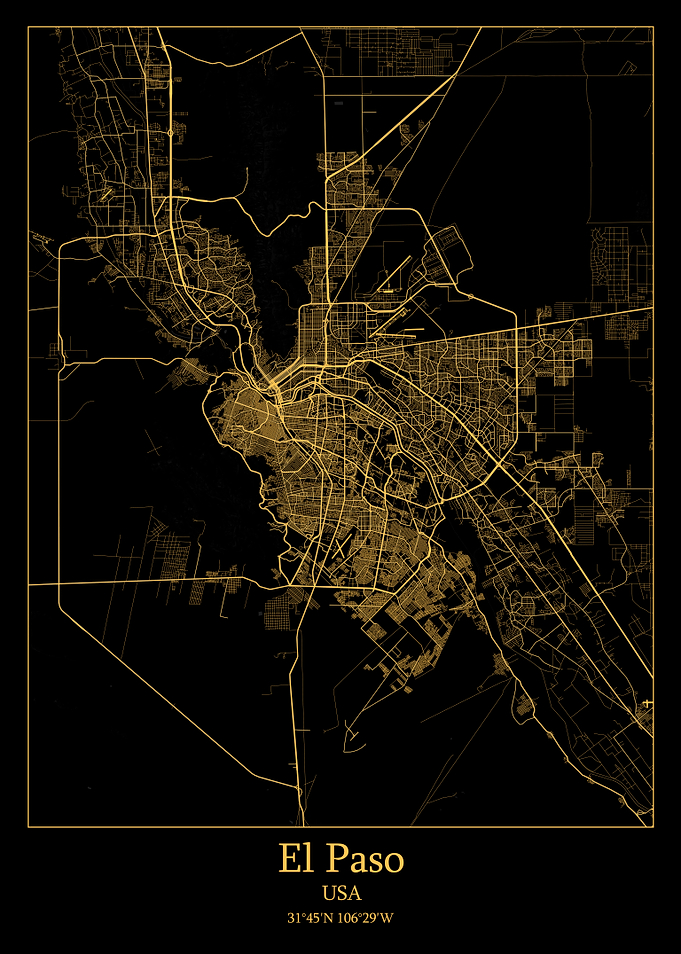 El Paso USA map