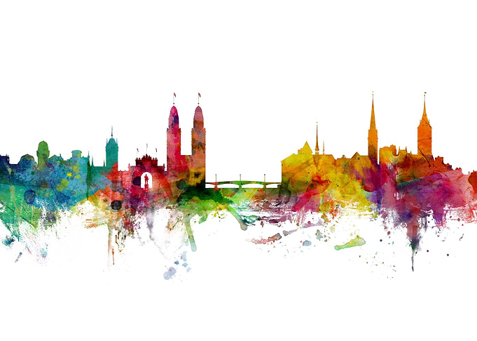 Zurich Switzerland Skyline