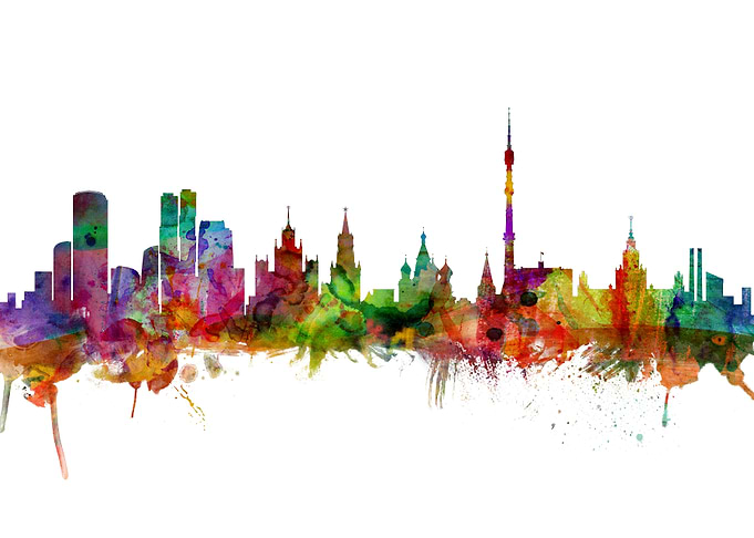 Moscow Russia Skyline