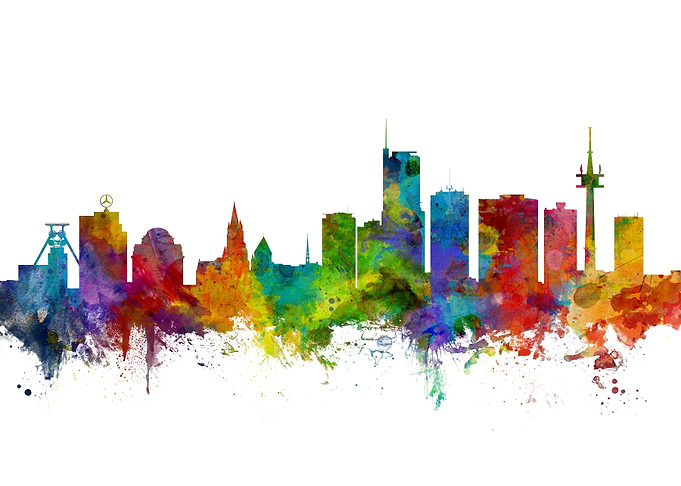 Essen Germany Skyline