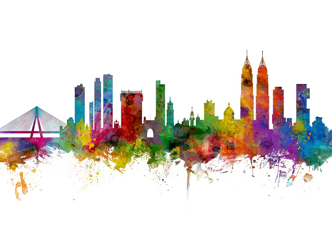 Mumbai India Skyline
